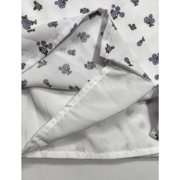Hollister White mini dress with Purple Floral Pattern Size S - Picture 9 of 11